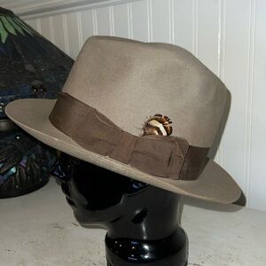 1930s RARE John B Stetson Royal Bantam Air light wool felt fedora hat size 7